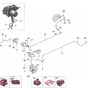 8893036323 前制动软管 左 适用于极氪X - 杰联莱