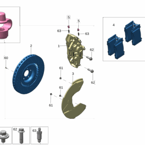 8893044952 前制动卡钳 左 20 INCH 适用于极氪X - 杰联莱