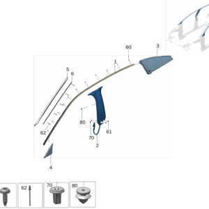 8893171569  侧围装饰条 左 适用于极氪X