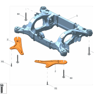 8893171958 	后副车架 适用于极氪009