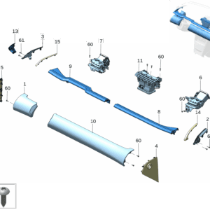 8893603297GA8 	驾驶员侧外装饰板 适用于极氪X