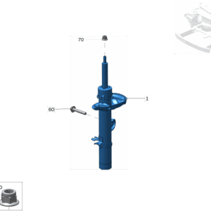 8894239615 前减震器 右 适用于极氪X - 杰联莱