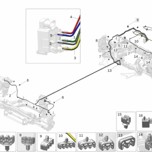 8894805163 前气囊空气管路 左适用于极氪009