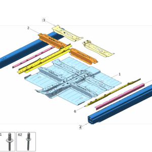 8894874852C15 前地板前横梁 适用于极氪001 - 杰联莱