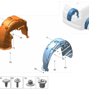 8894935798  8894935835 后轮罩挡泥板 左 后轮罩挡泥板 右适用于极氪009