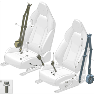 8894953841LA2 驾驶员安全带 适用于极氪7x