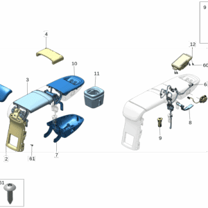 8894987978GA8 副仪表板扶手箱后部盖板 适用于极氪X