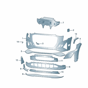 89D807725GRU  保险杠盖板 适用于奥迪Q5e tron
