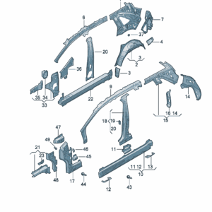89D809051 89D809052 内部侧围板适用于奥迪Q5e tron