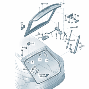 89D827025B 后舱盖 尾门适用于奥迪Q5e tron