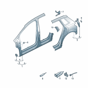 89G810075 89G810076侧围板框架适用于奥迪Q4e tron