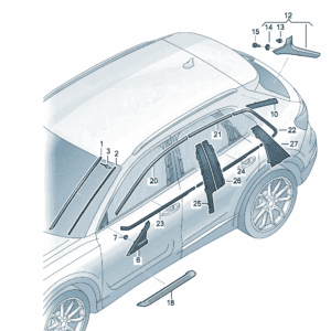 89G854327 89G854328 集水条适用于奥迪Q4e tron
