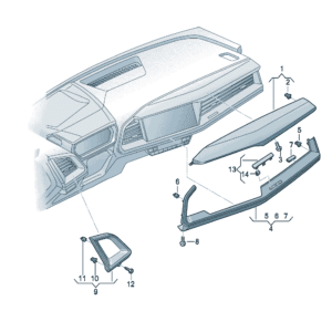 89G857200A 挡板 适用于奥迪Q4e tron