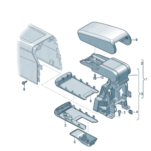 89G864283 扶手支座适用于奥迪Q4e tron