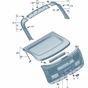 89G867979 后舱盖饰板适用于奥迪Q4e tron