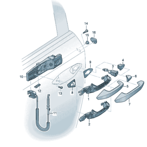8Y0959121  8Y0959122 外部车门把手适用于奥迪Q4e tron