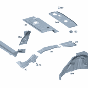 A1776111300 纵梁护盖 纵梁左侧中部 适用于奔驰EQA 260 - 杰联莱