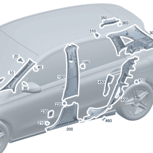 A24769095019K30 A 柱饰板 左侧柱适用于奔驰EQA 260 - 杰联莱