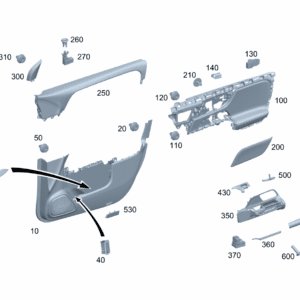A24772000059051 基础托架 左侧车门饰板 适用于奔驰EQA 260 - 杰联莱