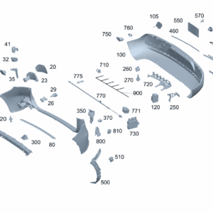A24788026019999 	保险杠饰板 上部件 适用于奔驰EQA 260