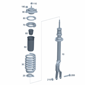 A2943206501 减震器支柱 左前侧 适用于奔驰EQE - 杰联莱