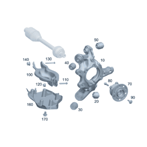 A2953501100 车轮支架 左后侧 适用于奔驰EQE - 杰联莱
