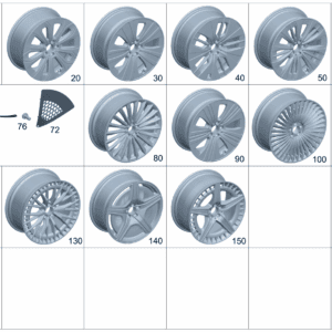 A29540139007X23 辐板式车轮 后轴适用于奔驰EQE - 杰联莱