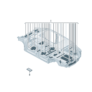 DCN378500Z2减震装置铝覆板适用于奥迪Q5e tron
