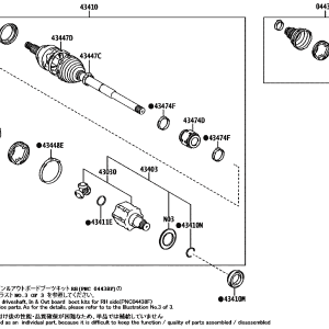 Toyota 434300R020 parts diagram