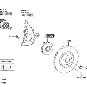 Toyota 435500R100 parts diagram