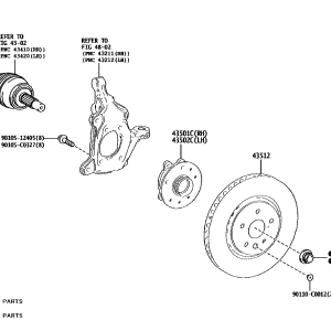 Toyota 435500R110 parts diagram